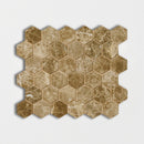 Emperador Light Polished Hexagon Marble Mosaic