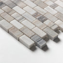 Silver Sky Polished 5/8x1 1/4 Marble Mosaic