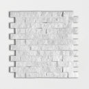 Carrara T Rock Face 1x2 Marble Mosaic
