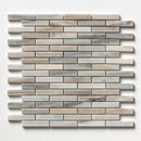 Silver Sky Polished 5/8x3 Marble Mosaic