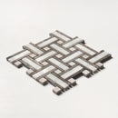 Calacatta T Polished Thin Basket Marble Mosaic