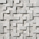 Sky Blue Honed Random Cubes Marble Mosaic