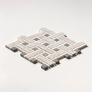 Sky Blue Honed Thin Basket Marble Mosaic