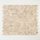 Royal Beige Honed Hexagon Marble Mosaic