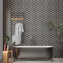 Gray Foussana, Bianco Dolomiti Textured 3d Hexagon Limestone Mosaic