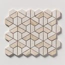 Royal Beige Textured 3d Hexagon Marble Mosaic
