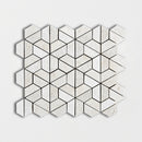 Thala Beige Textured 3d Hexagon Limestone Mosaic