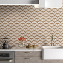 Noce Textured 3d Hexagon Travertine Mosaic