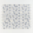 Bardiglio Light, Calacatta T Textured Hexagon 2 Marble Mosaic