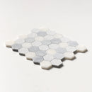 Bardiglio Light, Calacatta T Textured Hexagon 2 Marble Mosaic