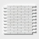 Alpina White Honed 5/8x3 Marble Mosaic