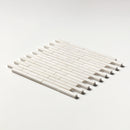Alpina White Polished 5/8x3 Marble Mosaic