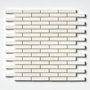 Alpina White Polished 5/8x3 Marble Mosaic
