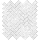 Calacatta T Honed Herringbone 1x2 Marble Mosaic