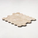 Delicate Beige Polished Hexagon Marble Mosaic