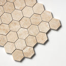 Delicate Beige Polished Hexagon Marble Mosaic