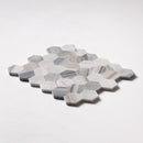 Silver Sky Polished Hexagon Marble Mosaic