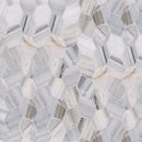 Silver Sky Polished Autumn Leaf Marble Mosaic