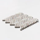 Silver Sky Honed Herringbone 5/8x2 Marble Mosaic