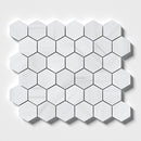 Bianco Dolomiti Polished Hexagon Marble Mosaic
