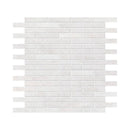 Siberian White Polished 5/8x3 Marble Mosaic