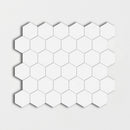 Thassos Honed Hexagon Marble Mosaic