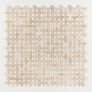 Diana Royal, Snow White Multi Finish Basket Weave 1x3 Marble Mosaic