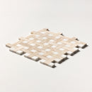 Diana Royal, Snow White Multi Finish Basket Weave 1x3 Marble Mosaic