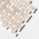 Diana Royal, Snow White Multi Finish Basket Weave 1x3 Marble Mosaic