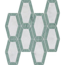 Verde Capri, Glacier Honed Lincoln Marble Mosaic