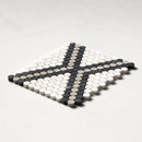 Black, Thala Gray, Bianco Dolomiti Honed Penny Round Diamond 1 Marble Mosaic
