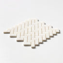 Calacatta Cremo Honed Herringbone 1x2 Marble Mosaic