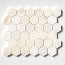 Calacatta Cremo Honed Hexagon Marble Mosaic