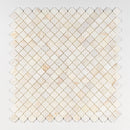 Calacatta Cremo Honed Arabesque Marble Mosaic