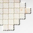 Calacatta Cremo Honed Arabesque Marble Mosaic