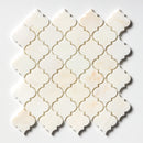 Calacatta Cremo Honed Arabesque Marble Mosaic