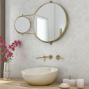 Calacatta Cremo Honed Arabesque Marble Mosaic