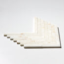 Calacatta Cremo Honed Large Herringbone Marble Mosaic
