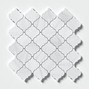 Bianco Dolomiti Honed Meshed Arabesque Marble Mosaic