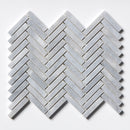 Bardiglio Light Honed Herringbone Marble Mosaic