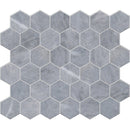 Bardiglio Light Honed Hexagon Marble Mosaic