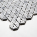 Bardiglio Light Honed Small Triad Marble Mosaic