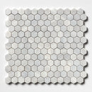 Carrara T Honed Hexagon 1x1 Marble Mosaic
