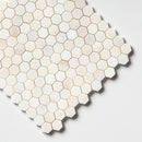 Calacatta Cremo Honed Hexagon 1x1 Marble Mosaic