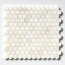 Calacatta Cremo Honed Hexagon 1x1 Marble Mosaic