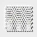 Siberian White Honed Hexagon Marble Mosaic
