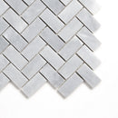 Bardiglio Light Honed Espiga 1x2 Marble Mosaic