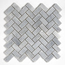 Bardiglio Light Honed Herringbone 1x2 Marble Mosaic