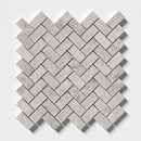 Sky Blue Honed Herringbone 1x2 Marble Mosaic