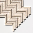 Royal Beige Honed Herringbone 5/8x3 Marble Mosaic